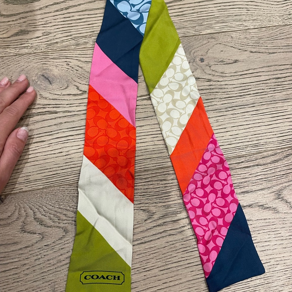 Coach Multicolor Patterned Scarf
